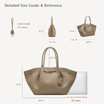 Collapsible PU Leather Top Handle Tote Bag