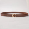 Double Sided Fashion Belt with C Shaped Buckle