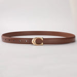 Double Sided Fashion Belt with C Shaped Buckle