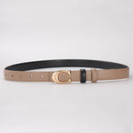 Double Sided Fashion Belt with C Shaped Buckle