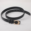 Double Sided Fashion Belt with C Shaped Buckle