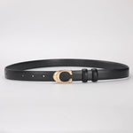 Double Sided Fashion Belt with C Shaped Buckle