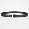 Double Sided Fashion Belt with C Shaped Buckle