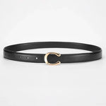 Double Sided Fashion Belt with C Shaped Buckle