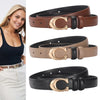 Double Sided Fashion Belt with C Shaped Buckle