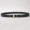 Double Sided Fashion Belt with C Shaped Buckle
