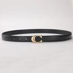 Double Sided Fashion Belt with C Shaped Buckle