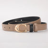Double Sided Fashion Belt with C Shaped Buckle