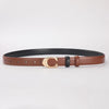 Double Sided Fashion Belt with C Shaped Buckle