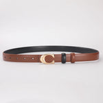 Double Sided Fashion Belt with C Shaped Buckle