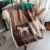 Horse Print Cashmere Blanket Scarf