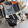 Horse Print Cashmere Blanket Scarf