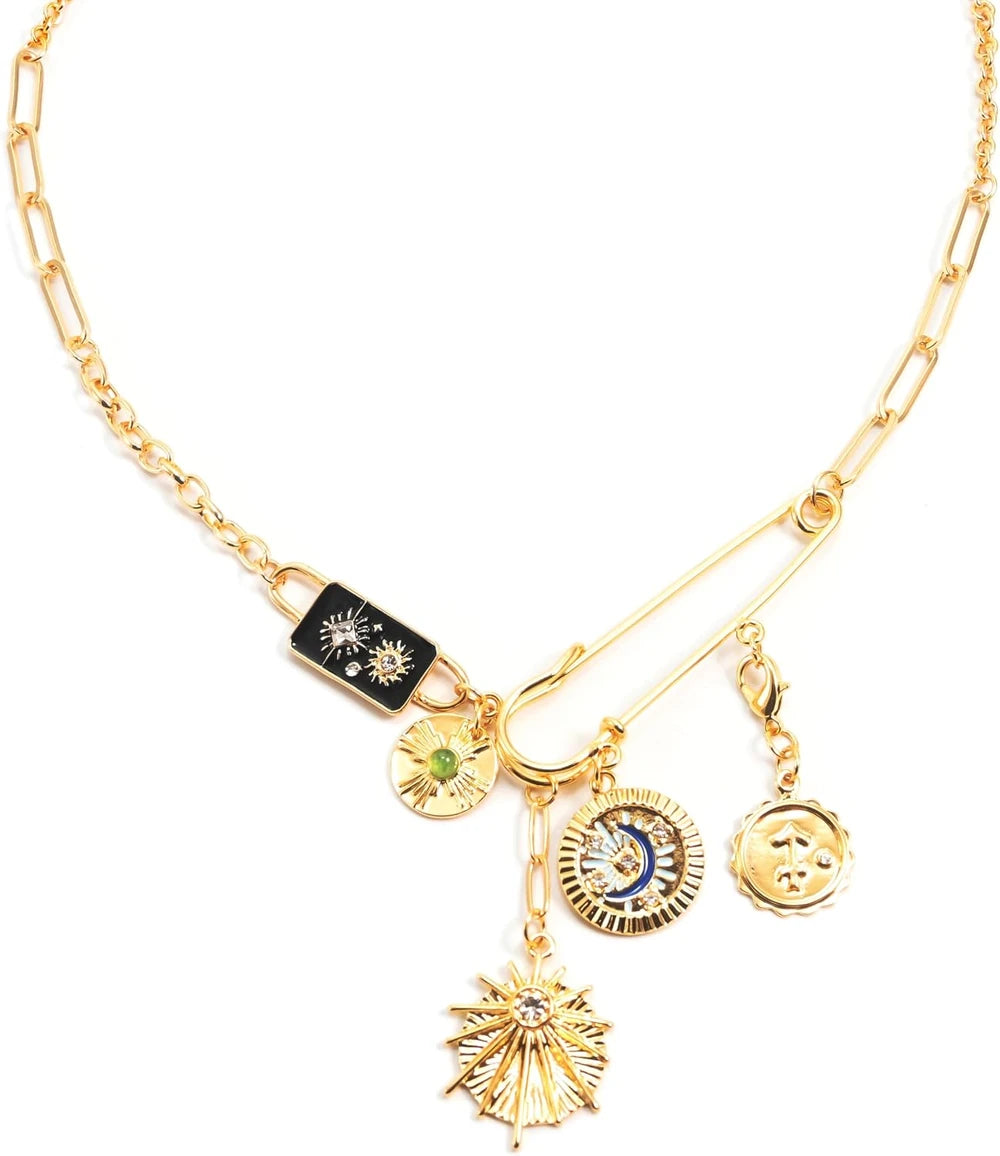 Gold Plated Charm Necklace