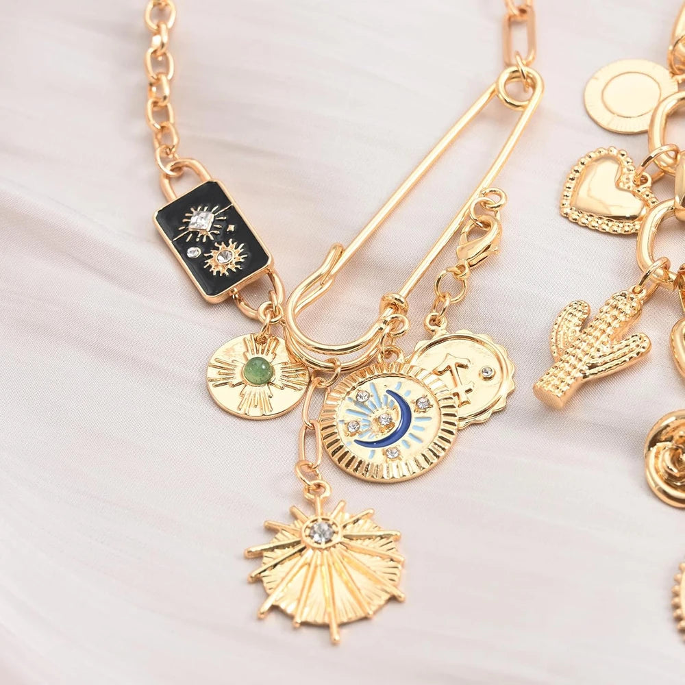 Gold Plated Charm Necklace