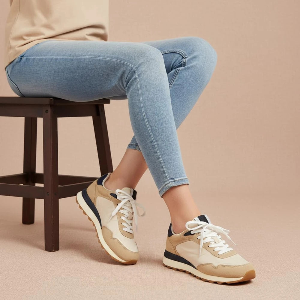 Retro Vegan Suede Memory Foam Fashion Sneakers