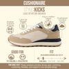 Retro Vegan Suede Memory Foam Fashion Sneakers