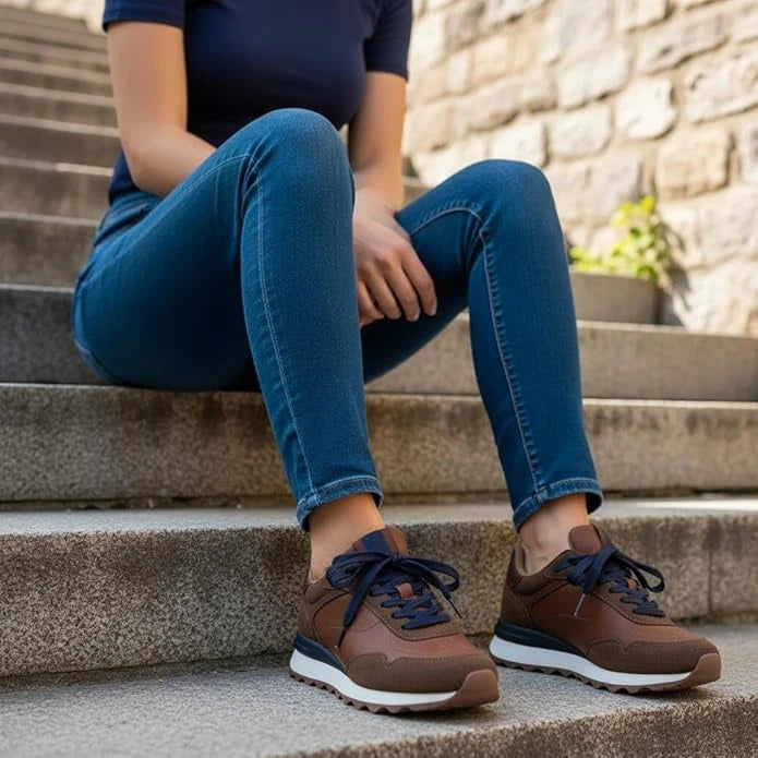 Retro Vegan Suede Memory Foam Fashion Sneakers