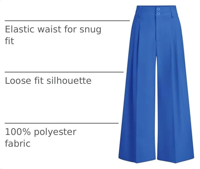 High Waisted Wide Leg Dress Pants