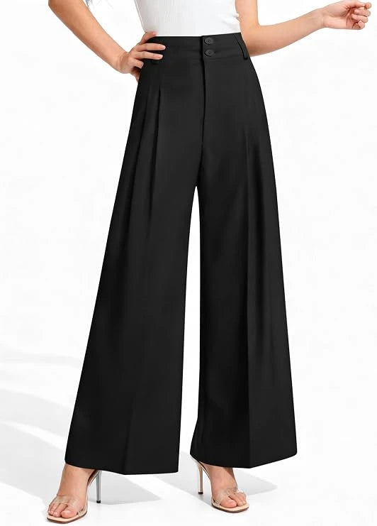 High Waisted Wide Leg Dress Pants