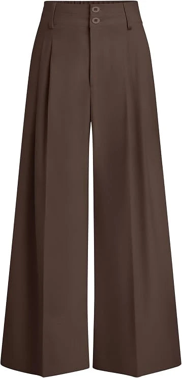 High Waisted Wide Leg Dress Pants