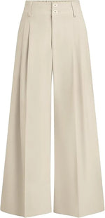 High Waisted Wide Leg Dress Pants