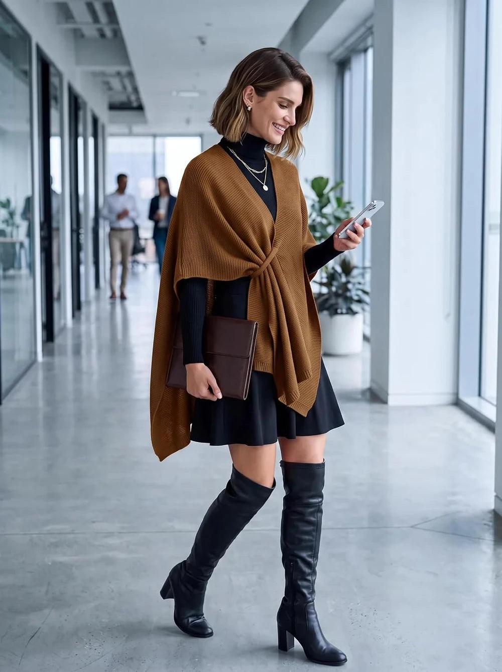 Dokotoo Soft Poncho Wrap Sweater