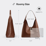 Slouchy Vegan Leather Hobo Bag