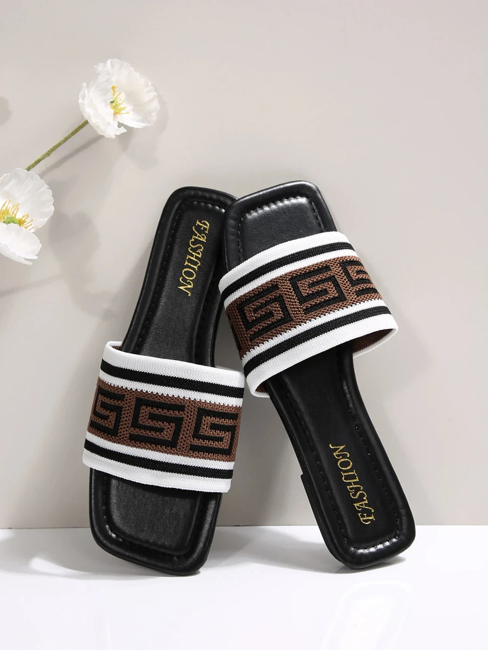Minimalist Cloth Band Slide Sandals