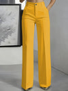 High-Waisted Straight-Leg Trousers