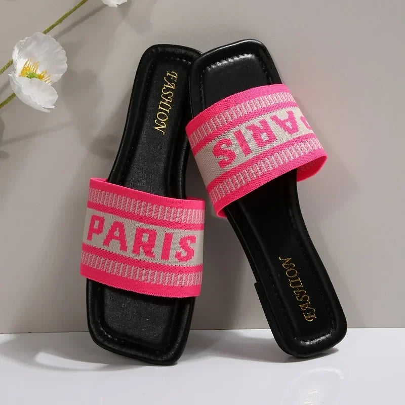 Minimalist Cloth Band Slide Sandals