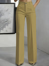High-Waisted Straight-Leg Trousers