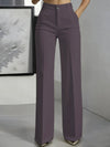 High-Waisted Straight-Leg Trousers