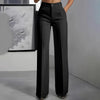 High-Waisted Straight-Leg Trousers