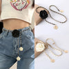 Camellia Flower Metal Waist Chain Belt