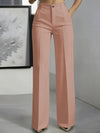 High-Waisted Straight-Leg Trousers