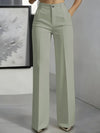 High-Waisted Straight-Leg Trousers
