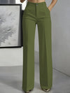 High-Waisted Straight-Leg Trousers