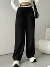 High-Waist Contrast Commuter Trousers